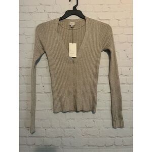 A New Day Ribbed Button-Front Cardigan – Women’s Size XS (Stretch Fit)